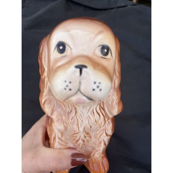 Vintage Cocker Spaniel Dog Planter Big Eyes Mid Century Ceramic Taiwan 9403 - Picture 8 of 10